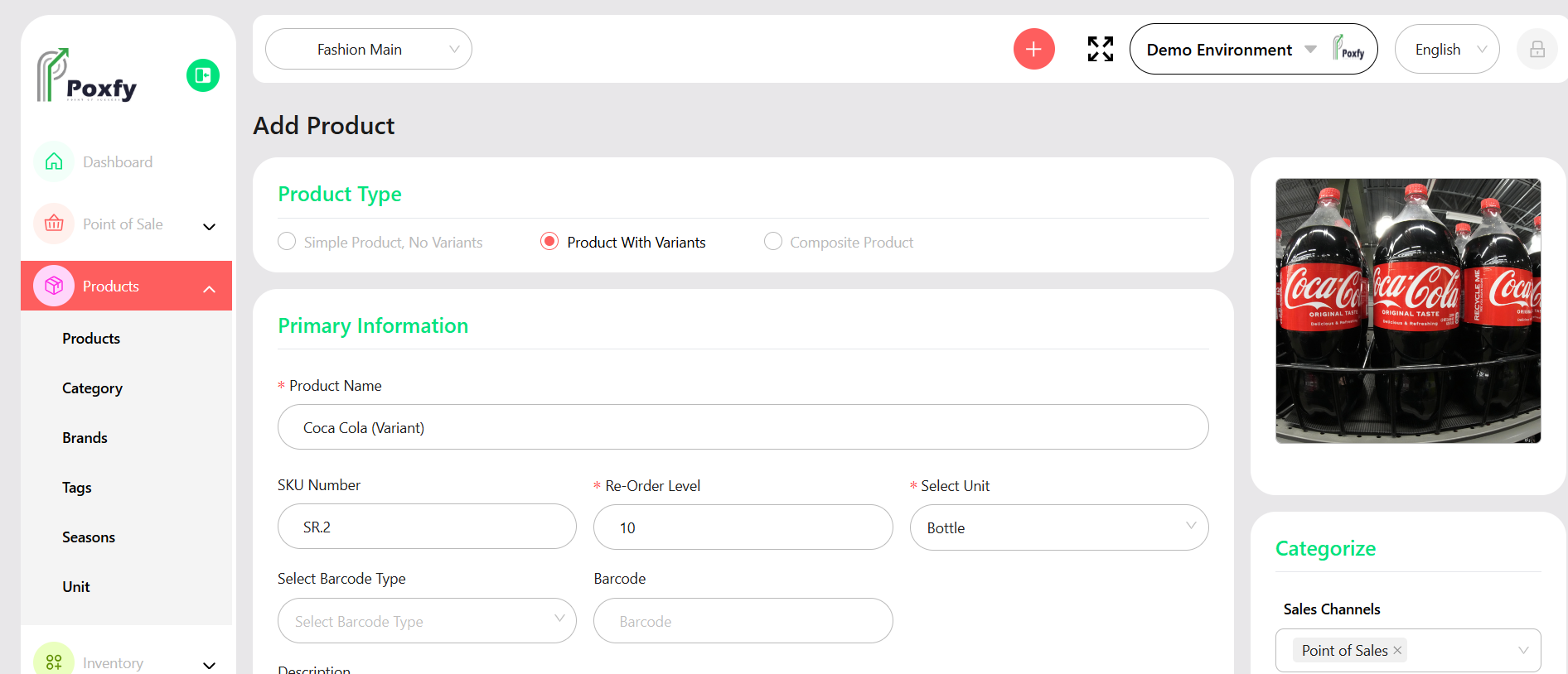 Add Product Form