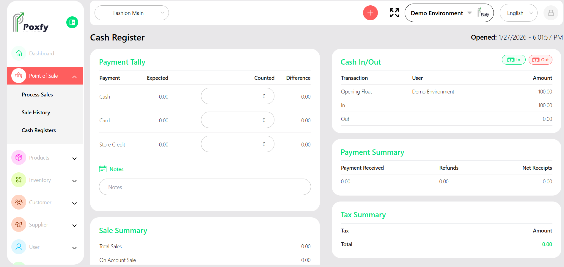 Cash Register Management